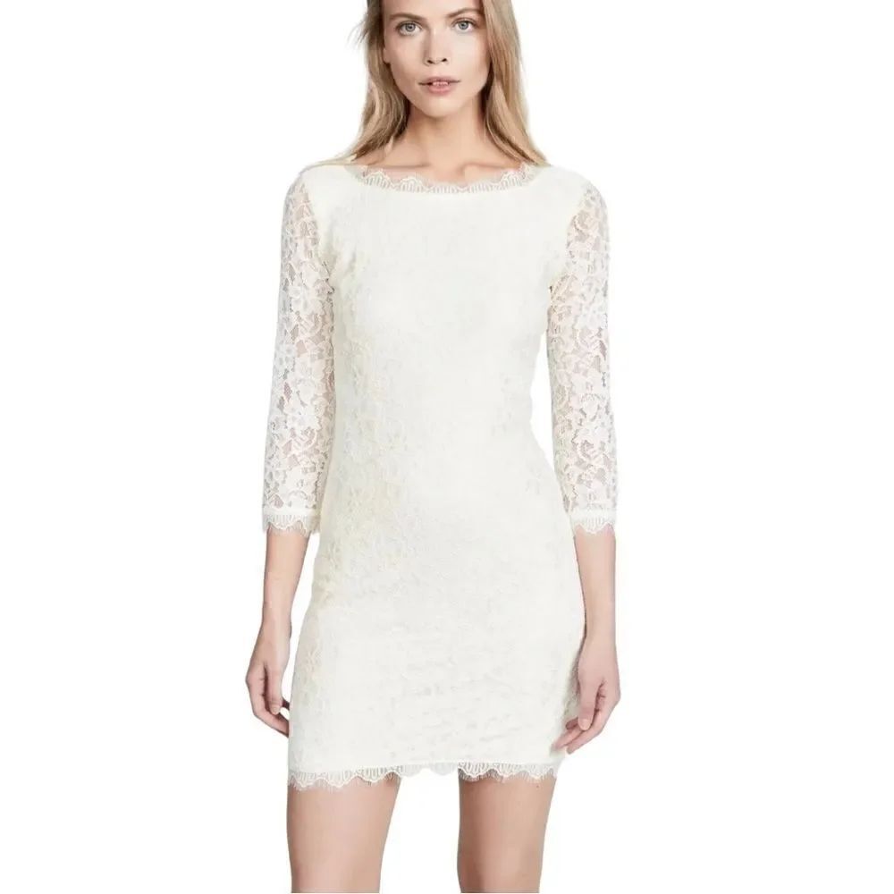 Diane von Furstenberg Zarita Lace Mini Dress Size 8